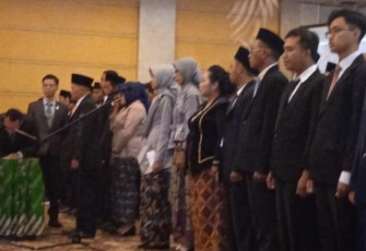 KPU Tulungagung saat Lantik 95 Anggota PPK Pemilu 2024