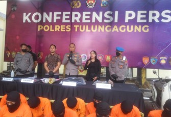 Polres Tulungagung saat Gelar Konferensi Pers Pengungkapan Kasus dan Capaian Kinerja 