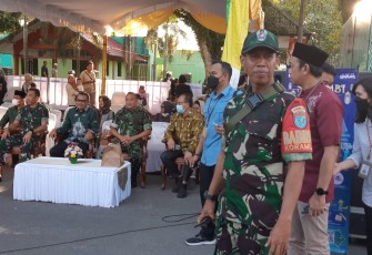 Kodim Palangka Raya saat Bantu Keamanan dan Ketertiban Pasar Ramadan