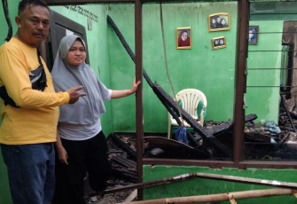 Polsek Nanggung Polres Bogor saat Gelar Olah TKP Yayasan Putri Bungsu yang Terbakar