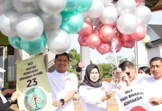 Kapolres Tapanuli Selatan (Tapsel), AKBP Imam Zamroni, SIK, MH, menghadiri pekan olahraga dalam rangka memperingati Hari Bhakti Adhyaksa ke-63 jajaran Kejaksaan Negeri (Kejari) setempat, pada Jumat (14/7/2023)