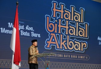 Bupati Batu Bara saat Hadiri Halal Bihalal Akbar IPMBB