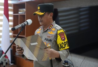 Kapolda Banten Irjen Pol Prof. Dr. Rudy Heriyanto saat Pimpin Sertijab Dirpamobvit.
