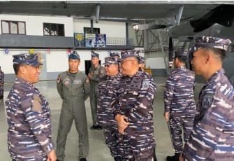 Pgs Wadan Wing Udara 1 Puspenerbal Sambut Panglima Komando Armada I Usai Kunker