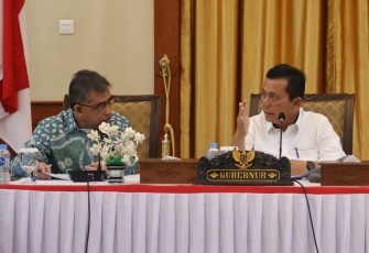 Gubernur Ansar saat Pimpin Rapat Persiapan Kepri Sebagai Tuan Rumah Summit GTRA