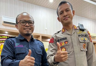 Kapolres Kaur bersama Ketua SMSI Bengkulu