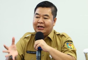 Dirjen Dukcapil Teguh Setyabudi pada Focus Group Discussion Asistensi Koordinasi Supervisi Penegakan Hukum Bidang Kependudukan dan Pencatatan Sipil di Daerah di Jakarta, Senin (27/11/2023). 