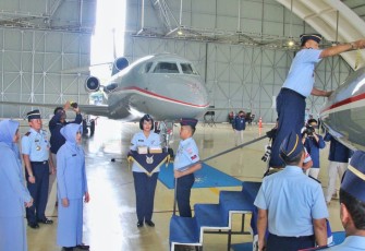 Peresmian Pesawat TNI AU Falcon 7X dan 8X di Lanud Halim PK