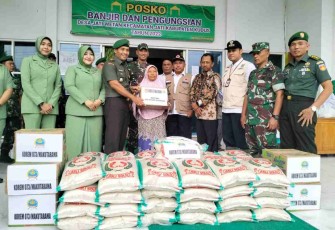 Danrem 073/Mkt tinjau posko banjir dan berikan bantuan 