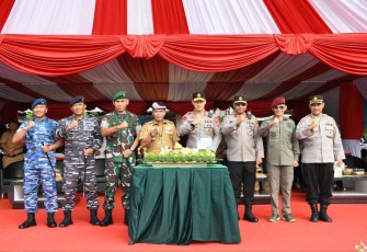 Danlanud Anang Busra Kolonel Pnb Bambang Sudewo saat HUT HUT Polda Kaltara 