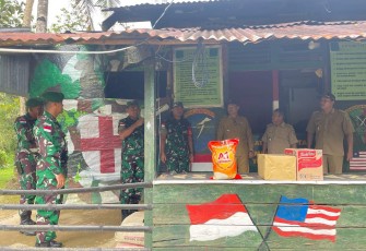 Danrem 123/Abw Brigjen TNI Pribadi Jatmiko saat mengunjungi Pos Siding