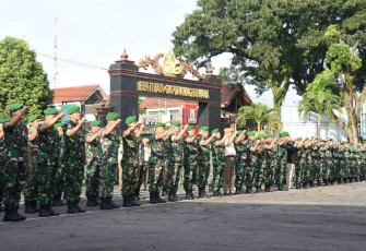 Apel pagi awali kerja anggota Korem 073/Mkt