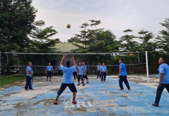 Olahraga voli di Lanud Sugiri Sukani Majalengka 