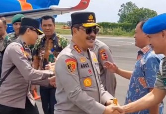 Kabareskrim Polri Komjen Agus Andrianto saat disambut Bupati Blora 