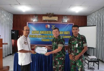 Kadispers Lanud Sutan Sjahrir Letkol Adm Aliyus membuka RAT Primkopau Lanud Sut