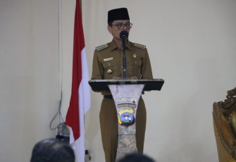 Bupati Limapuluh Kota, Safaruddin menghadiri kegiatan pencanangan pembangunan zona integritas menuju WBK-WBBM di lingkungan Polres 50 Kota.