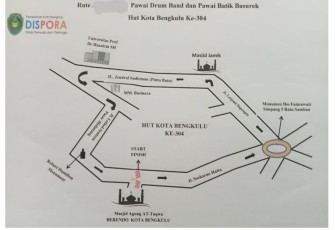 Rute Jalan Santai dan Karnaval Batik Besurek 
