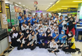 Sat Lantas Polresta Bengkulu Gelar Sosialisasi Tertib Berlalu Lintas di Hypermart