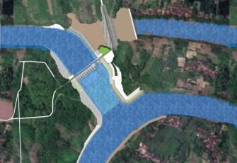 Denah bendungan Karangnongko 