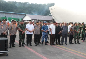 Danlanud Sutan Sjahrir saat menyambut peserta Latsitardanus