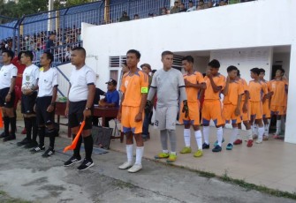 Bupati Labuhan Batu Buka Liga Poskab U22 di Stadion Binaraga 