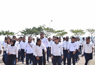 Olahraga bersama prajurit Lanudal Kupang