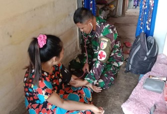Pelayanan kesehatan warga di lokasi TMMD ke 117 Kodim 0803/Madiun