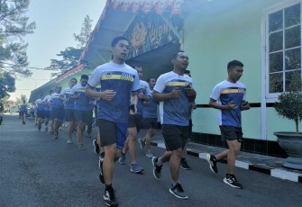 Lari pagi prajurit Menarmed 2 Kostrad, Kamis (27/7)