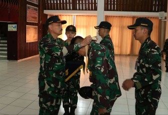 Wadan Seskoau Marsma TNI Tahyodi saat menutup Orientasi dan Pengukuhan Senat Pasis Sesau A-18, Jum'at (28/7)