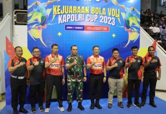 Kejuaraan Bola Voli Kapolri Cup 2023 di Universitas Negeri Medan, Jum'at (4/8)