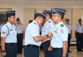 Pangkoopsud I Marsda TNI Bambang Gunarto saat sertijab, Senin (28/8)