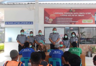 Pemeriksaan HIV AIDS di Lapas Binjai, Senin (28/8)