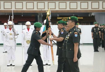 Pangdam XII/Tpr Mayjen TNI Iwan Setiawan saat Sertijab, Kamis (31/8)