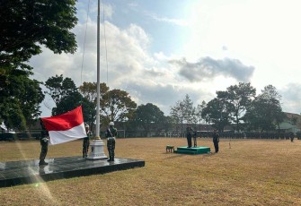 Upacara gabungan tiga satuan di Menarmed 2 Kostrad, Senin (18/9)