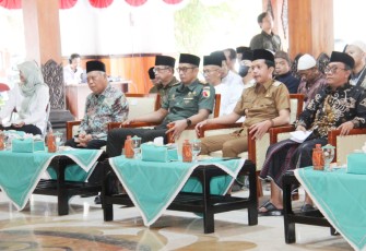 Dandim 0806/Trenggalek dan Forkopimda Lakukan Silaturahmi Dengan Ulama dan Umara di Pendapa Manggala Praja Nugraha 