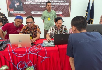 Perekaman E-KTP Warga Binaan Lapas Serang yang Berdomisili di Kota Serang