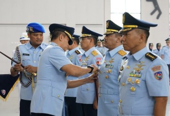 Pangkoopsud I Marsda TNI Mohammad Nurdin saat Sertijab komandan jajaran Koopsud I di Jakarta, Senin (11/12)