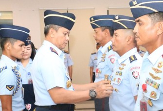 Pangkoopsud I Marsda TNI Mohammad Nurdin saat sertijab, Rabu (13/12)