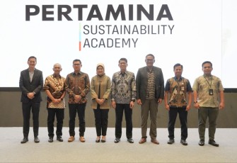 Dokumentasi: Jajaran pimpinan Pertamina Grup, Pertamina Foundation dan Universitas Pertamina dalam gelaran pembukaan Pertamina Sustainability Academy