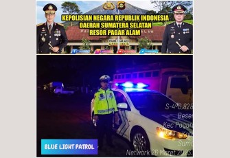 Satlantas Polres Pagar Alam Patroli Rutin antisipasi Balap Liar