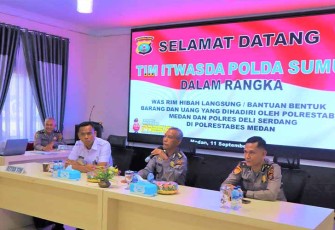 Kapolrestabes Medan saat Terima Kunjungan Wasrik 