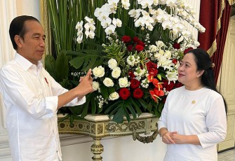 Ketua DPR RI Puan Maharani bertemu dengan Presiden Joko Widodo (Jokowi) di Istana Presiden, Jakarta Pusat, Senin (4/9/2023).