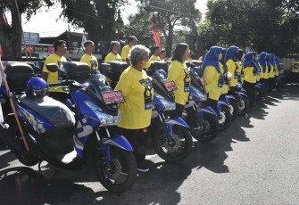 Sepeda motor dinas baru untuk penyuluh KB dari Pemkab Karanganyar, Senin (6/3/2023).