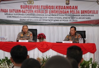 Bidkeu Polda Bengkulu Supervisi Fungsi Keuangan di Polres Lebong