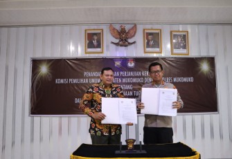 Kapolres Mukomuko Tandatangani Kerjasama Dengan KPU Kab Mukomuko