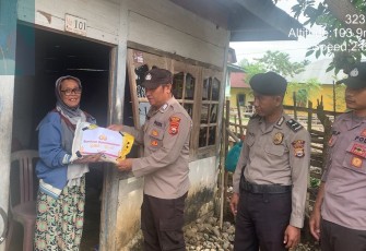 Polsek Tanjung Kemuning Kembali Salurkan Sembako