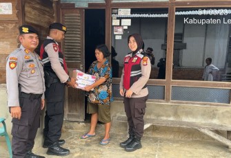 Kembali, Polres Lebong Distribusikan Bantuan Sosial Bagi Warga Kurang Mampu