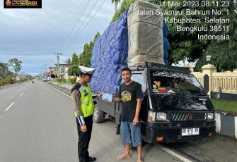 Gelar Razia  ODOL, Satlantas Polres Bengkulu Selatan Berhasil Tindak Pelanggar