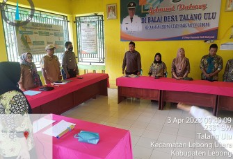 Dukung Pembangun Desa, Kapolsek Lebong Utara Hadiri Evaluasi dan Penetapan APBDes Desa Talang Ulu