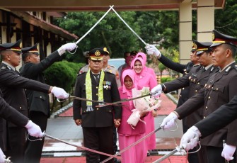 Kapolres Kepahiang Pimpin Upacara Purna Bakti Kompol Darmansyah